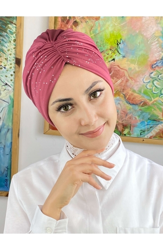 Dark Dusty Rose Ready to Wear Turban 33NZL7052233-06