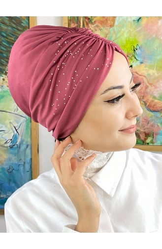 Dark Dusty Rose Ready to Wear Turban 33NZL7052233-06