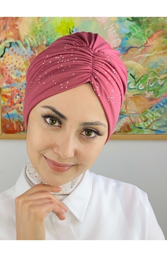 Dark Dusty Rose Ready to Wear Turban 33NZL7052233-06