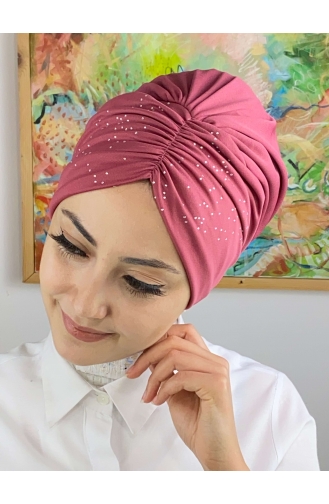 Dark Dusty Rose Ready to Wear Turban 33NZL7052233-06