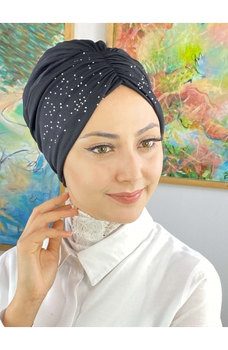 Black Ready to wear Turban 33NZL7052233-08