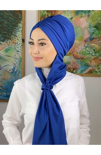 Saks-Blau Praktischer Turban 3514MAYŞAP35-10