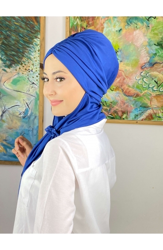 Saks-Blau Praktischer Turban 3514MAYŞAP35-10