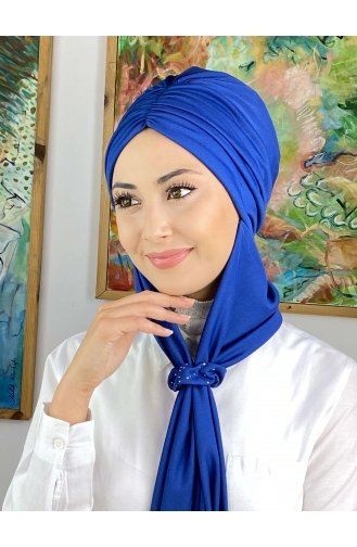 Saks-Blau Praktischer Turban 3514MAYŞAP35-10