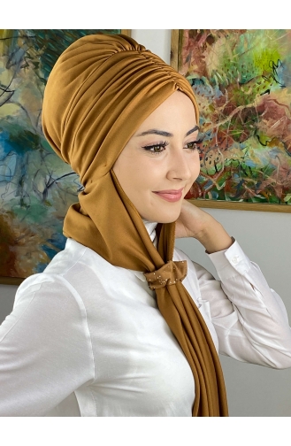 Mustard Ready to Wear Turban 3514MAYŞAP35-04