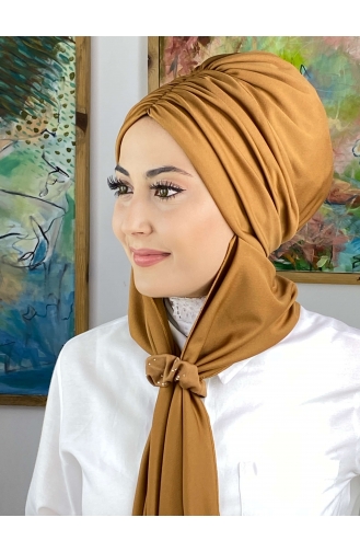 Mustard Ready to Wear Turban 3514MAYŞAP35-04