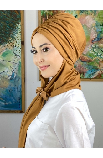 Mustard Ready to wear Turban 3514MAYŞAP35-04