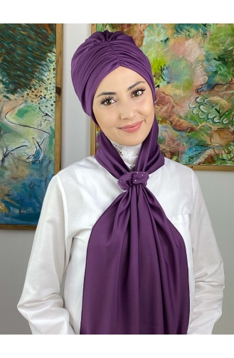 Medium Purple Ready to wear Turban 3514MAYŞAP35-06