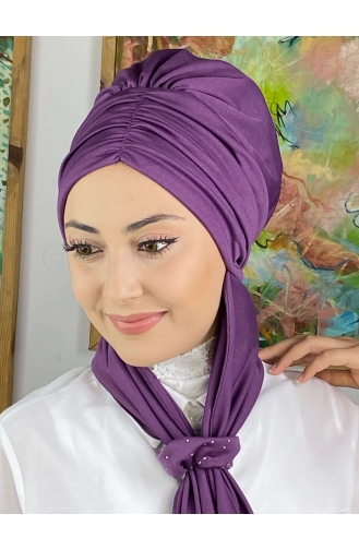 Mitte Lila Praktischer Turban 3514MAYŞAP35-06