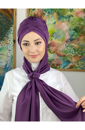 Medium Purple Ready to Wear Turban 3514MAYŞAP35-06