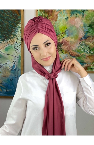 Dark Dusty Rose Ready to Wear Turban 3514MAYŞAP35-07