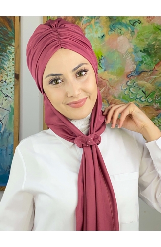 Dark Dusty Rose Ready to Wear Turban 3514MAYŞAP35-07