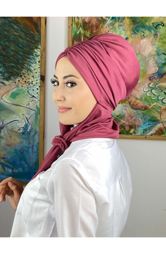 Dark Dusty Rose Ready to Wear Turban 3514MAYŞAP35-07