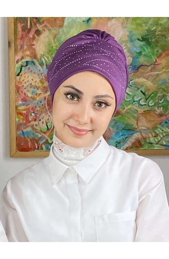 Light Purple Ready to Wear Turban 113NZL70522113-05