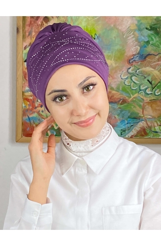 Light Purple Ready to Wear Turban 113NZL70522113-05