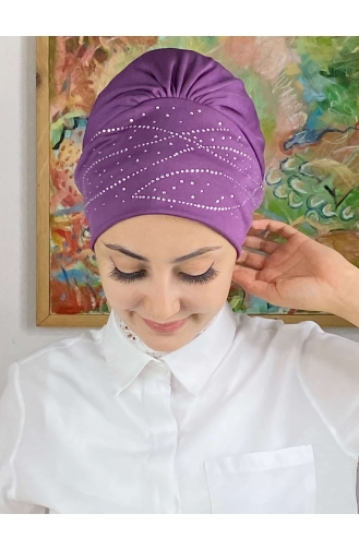 Light Purple Ready to Wear Turban 113NZL70522113-05