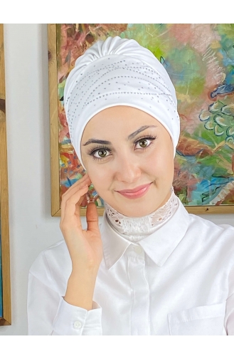 White Ready to Wear Turban 113NZL70522113-09