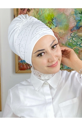 White Ready to Wear Turban 113NZL70522113-09