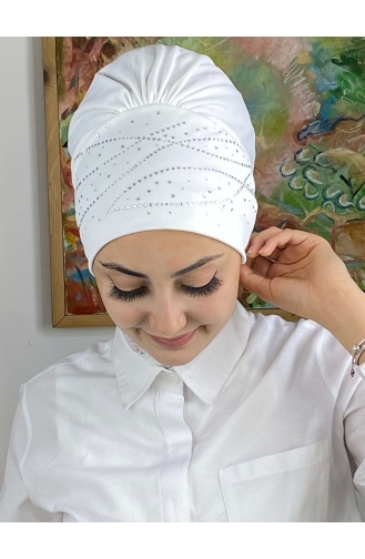 White Ready to Wear Turban 113NZL70522113-09