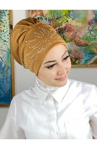 Fişek Model Taşlı Bone 84NZL7052284-03 Hardal