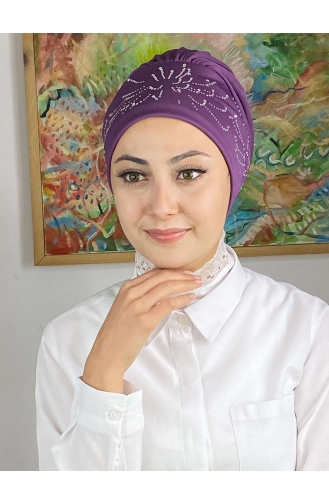 Light Purple Ready to Wear Turban 84NZL7052284-04