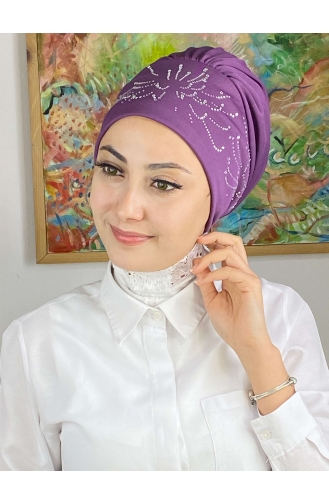 Light Purple Ready to Wear Turban 84NZL7052284-04