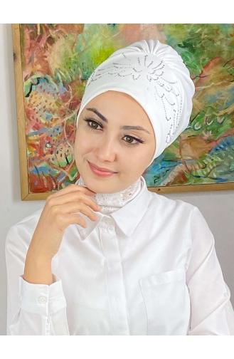 White Ready to Wear Turban 84NZL7052284-08