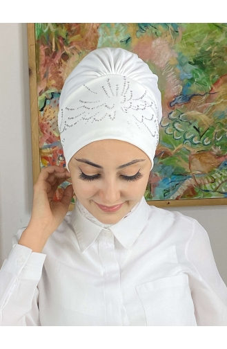 White Ready to Wear Turban 84NZL7052284-08