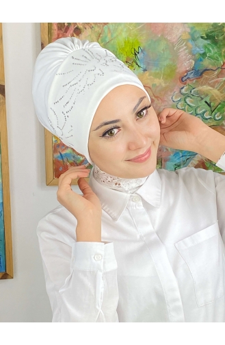 White Ready to Wear Turban 84NZL7052284-08