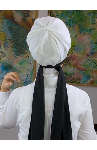 White Ready to Wear Turban 2NZL705222-01