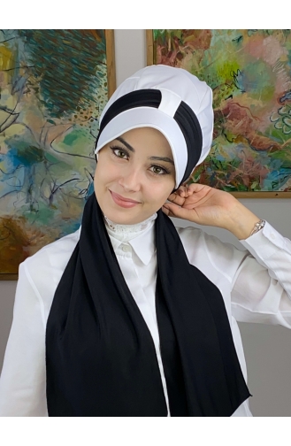 White Ready to Wear Turban 2NZL705222-01