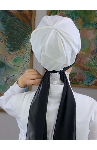 White Ready to Wear Turban 2NZL705222-02