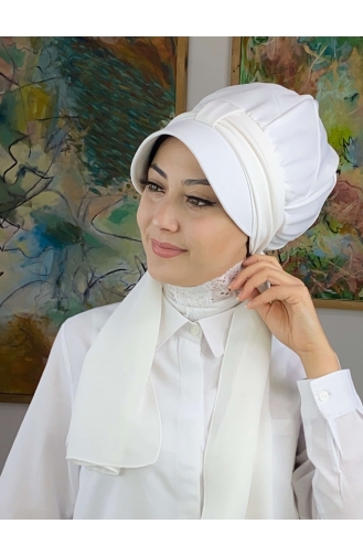 White Ready to Wear Turban 2NZL705222-03