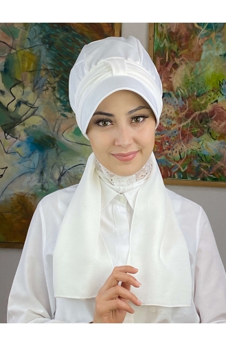 White Ready to Wear Turban 2NZL705222-03