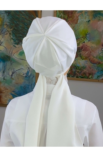 White Ready to Wear Turban 2NZL705222-03