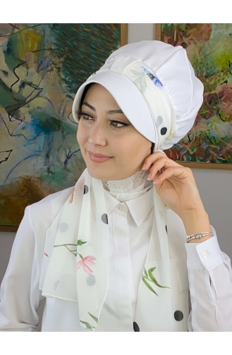 Weiß Praktischer Turban 2NZL705222-04