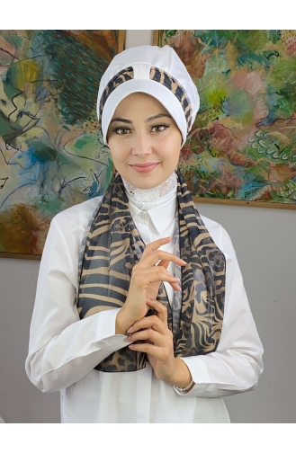 Brown Ready to Wear Turban 2NZL705222-05