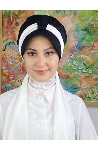 White Ready to Wear Turban 31NZL7052231-02