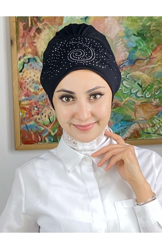 Black Ready to wear Turban 103NZL70522103-06