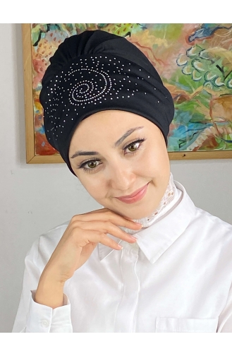 Black Ready to wear Turban 103NZL70522103-06