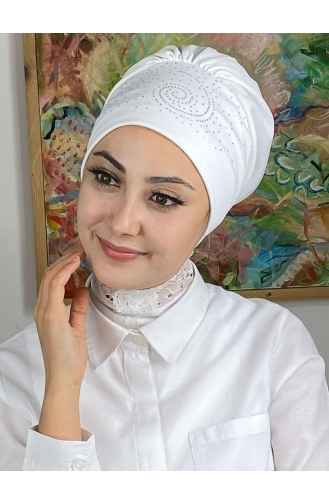White Ready to Wear Turban 103NZL70522103-09