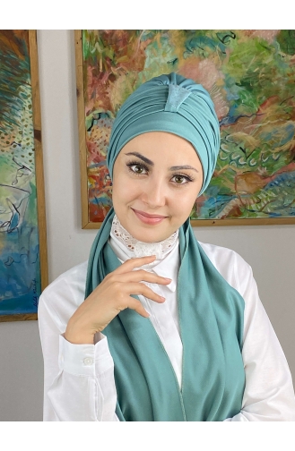 Sea Green Ready to Wear Turban 76NZL7052276-10