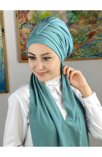 Sea Green Ready to Wear Turban 76NZL7052276-10