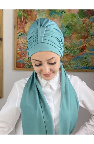 Sea Green Ready to Wear Turban 76NZL7052276-10
