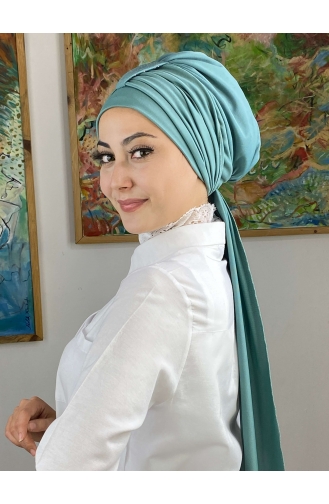 Sea Green Ready to Wear Turban 76NZL7052276-10