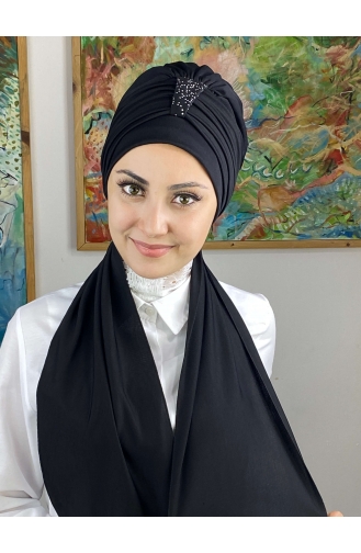 Hürrem Taşlı Tek Biritli Atkılı Bone 76NZL7052276-01 Siyah