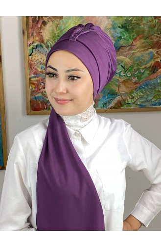 Hellviolett Praktischer Turban 76NZL7052276-02