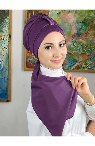 Hellviolett Praktischer Turban 76NZL7052276-02