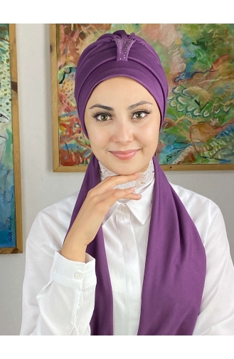 Hellviolett Praktischer Turban 76NZL7052276-02