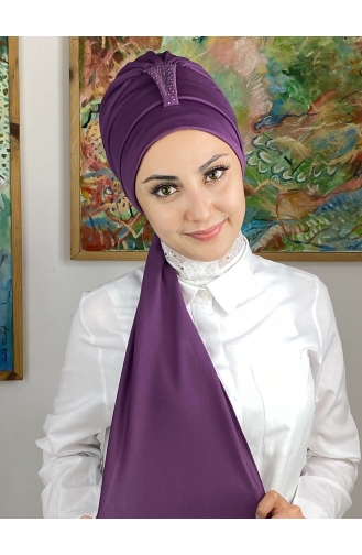 Hellviolett Praktischer Turban 76NZL7052276-02